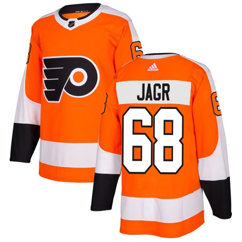 Adidas Men Philadelphia Flyers #68 Jaromir Jagr Orange Home Authentic Stitched NHL Jersey